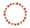 Circle patten  illustration / Ladybug, ladybird Royalty Free Stock Photo